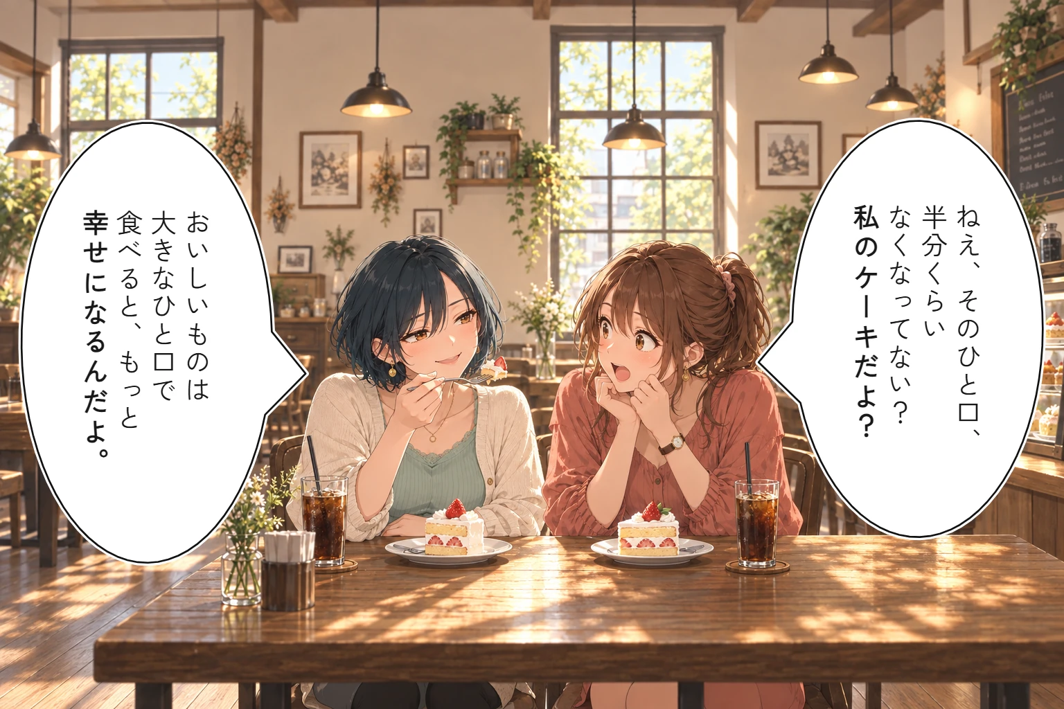 カフェのひと口：吹き出し追加後